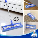 MR.SIGA Professional Microfiber Mop for Hardwood, Laminate, Tile Floor Cleaning, Stainless Steel Telescopic Handle - 3 Reusable Flat Mop Refills and 1 Dirt Removal Scrubber... by MR.SIGA
