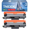 MYTONER Toner Cartridge Replacement for Brother TN830XL TN830 XL/V/R TN-830 Black High Yield for DCP-L2640DW HL-L2460DW L2480DW MFC-L2820DW XL HL-L2405W HL-L2400D 2465DW… by MYTONER