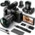 NBD 5K Digital Cameras for Photography – 16X Zoom Travel Camera with 180° Flip Screen, 48MP Vlogging Cameras Fotograficas for YouTube, Auto Focus, Macro Lens, 2 Batteries & 32GB… by NBD