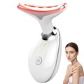 Neck & Face Massager, 7-Color LED Multifunctional Facial Massager, White – Face Sculpting Tool by SavFinto