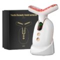 Neck Face Massager, Multifunctional Facial Massager, Face Sculpting Tool for Skin Care with Vibration, Thermal (White Gold) by Ihelol