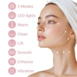 Neck Facial Massager, Light Face Neck Massager for Skin Care, Multifunctional Facial Skincare Tools with Vibration, at Home by GroTawel