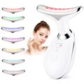 Neck Massager, 7-in-1 Multifunctional Facial Massager, Face Sculpting Tool for Skin Care, At-Home Face Tool with Vibration and Thermal, White by Ihelol