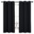 NICETOWN Halloween Pitch Black Solid Thermal Insulated Grommet Blackout Curtains/Drapes for Bedroom Window (2 Panels, 42 inches Wide by 63 inches Long, Black) by NICETOWN