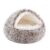 NOYAL Round Hooded Donut Dog Bed for Small & Medium Pets – Plush Fluffy Anti-Anxiety Cat Cave Bed with Cover by NOYAL