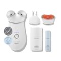 NuFACE TRINITY+ Microcurrent Facial Device, Wrinkle Reducer + Effective Lip & Eye Attachment – FDA Cleared Face Toning Device for Targeted Treatment + Microcurrent Gel Activator… by NuFACE