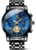 OLEVS Watches Men Waterproof Luxury Big Face Mens Watch Stainless Steel Quartz Analog Dress Watches for Men Luminous Multifunction Man Watch Relojes De Hombre by OLEVS