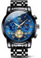 OLEVS Watches Men Waterproof Luxury Big Face Mens Watch Stainless Steel Quartz Analog Dress Watches for Men Luminous Multifunction Man Watch Relojes De Hombre by OLEVS