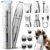 oneisall 4 in 1 Dog Grooming Kit with LCD Display, Dog Hair Trimmer for Paw Nail Grinder, Rechargeable Cordless Low Noise IPX7 Waterproof Pet Clippers by oneisall