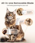 oneisall Cat Grooming Kit, 3 in 1 Quiet Cat Clippers for Thick Matted Paw Hair Trimmer, Heavy Coat Butt Shaver Cordless Pet Clippers Fur Trimmer for Dogs and Other Small Animals... by oneisall