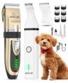 oneisall Dog Clippers and Paw Trimmer Kit 2 in 1 Low Noise Cordless Dog Clippers for Grooming Pet Hair Trimmers for Small and Large Dogs Cats Animals by oneisall