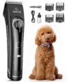 oneisall Dog Clippers for Grooming Doodles Poodles Thick Curly Hair,Low Noise Heavy Duty Dog Grooming Kit with Detachable Metal Blades by oneisall