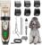 oneisall Dog Clippers Low Noise, 2-Speed Quiet Dog Grooming Kit Rechargeable Cordless Pet Hair Clipper Trimmer Shaver for Small and Large Dogs Cats Animals (Gold) by oneisall