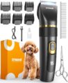 oneisall Dog Clippers Low Noise, Pro Dog Grooming Clippers Kit with Rechargeable Cordless Shaver Trimmer for Dogs Cats, IPX7 Waterproof Pet Clippers Grooming at Home by oneisall