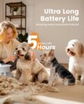 oneisall Dog Grooming Clippers for Thick Heavy Coats,Low Noise Cordless Dog Grooming Kit with Metal Blades, All Stainless Steel, 2 Speeds by oneisall