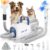 oneisall Dog Vacuum & Dryer for Shedding Grooming, 8 in 1 Dog Grooming Kit with Metal Blade Pet Clippers, Adjustable Speed and Temperature Control Blower by oneisall