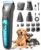 oneisall Quiet Dog Clippers for Grooming LED Light, Cordless Dog Grooming Kit 4 in 1, 2000mAh Pet Clippers Paw Trimmer Nail Grinder for Paw, Nail, Face, Ears, Legs, Body by oneisall