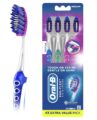 Oral-B 3D White Deep Stain Remover toothbrushes, 4 Count Toothbrush Medium, Removes 90% of Surface Stains, whitens Teeth, deep Reach, removes Plaque and Stains Tooth Brush by Oral-B