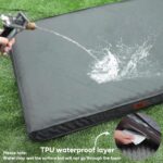 Orthopedic Dog Bed for Large Dogs, Outdoor Waterproof Dog Bed Washable Pet Bed for Large Sized Dogs with Egg Crate Foam Pet Bed Mat, Removable Oxford Cooling Cover, Grey by Tail Stories