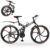 Outroad 26 Inch Folding Mountain Bike, 21 Speed Full Suspension High-Carbon Steel MTB Foldable Bicycle, Dual Disc Brake Non-Slip Folding Bikes for Adults/Men/Women, Black,… by OUTROAD OUTDOOR CAMPING GARDEN PATIO