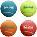 Outward Hound Squeaker Ballz 4-Pack Tennis Ball Dog Toys with Squeaker, Interactive Fetch Play for Pets Under 50 lbs, Training Balls for Indoor & Outdoor Exercise, Medium, 2.5-inch by Outward Hound