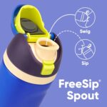 Owala Kids FreeSip Insulated Stainless Steel Water Bottle with Straw for Sports, Travel, and School, BPA-Free Sports Water Bottle, 16 oz, Celestial Sphere by Owala