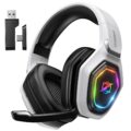 Ozeino 2.4GHz Wireless Gaming Headset for PC, Ps5, Ps4 – Lossless Audio USB & Type-C Ultra Stable Gaming Headphones with Flip Microphone, 40-Hr Battery Gamer Headset for Switch,… by Ozeino