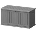Patiowell 90 Gallon Resin Deck Box, Waterproof Large Outdoor Storage Box for Patio Furniture and Garden Tools (Grey) by Patiowell