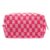 PAZIMIIK Checkered Makeup Bag for Purse Portable Zipper Make Up Pouch Small Cosmetic Case for Travel Accessories (Hotpink) by PAZIMIIK