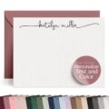Personalized Stationery for Women Note Cards with Envelopes, Custom Note Cards, Personalized Thank You Cards with Envelopes, Personalized Handmade Notecards & Greeting Cards -… by Curio Press