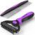 Pet Grooming Brush and Metal Comb Combo – Undercoat Rake for Dematting and Deshedding Long Matted Haired Dogs and Cats, Purple by Docrok