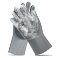 Pet Grooming Gloves – Gentle Dog Bathing Shampoo Brush – Massage Mitt with Enhanced Five Finger Design – Efficient Deshedding Glove for Dogs, Cats, Rabbits and Horses – 1 Pack by COMMEMA