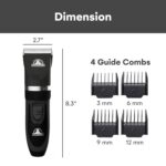 Pet Union Professional Dog Grooming Kit - Cordless Low Noise Dog Clippers for Grooming Thick Coats - All Pet Safe Cat Hair Trimmer - Pet Grooming Kit Includes Dog Hair Clippers,... by Pet Union