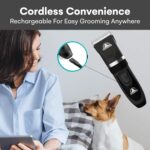Pet Union Professional Dog Grooming Kit - Cordless Low Noise Dog Clippers for Grooming Thick Coats - All Pet Safe Cat Hair Trimmer - Pet Grooming Kit Includes Dog Hair Clippers,... by Pet Union
