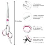 Petsvv 7.5" Curved Dog Grooming Scissors with Safety Round Tips, Light Weight Professional Pet Grooming Shears Stainless Steel for Dogs Cats Pets by KASIYLUX
