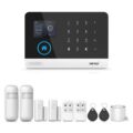 PGST Home Alarm System,2.4″ Colorful Screen Home Security System,10 Piece Wireless Burglar Door Alarm Kits,Motion Detectors,4G SMS/Phone Tuya APP Alerts for… by PGST
