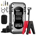 Portable Car Battery Jump Starter with Air Compressor, VANXIPOW 4500A 150PSI (9.0 L Gas/8.0L Diesel), 12V Jump Box Car Battery with 600 Lm LED Light, with Large LED Display,… by VANXIPOW