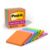 Post-it Super Sticky Notes, 3×3 in, 6 Pads, 2X The Sticking Power, Energy Boost Collection, Bright Colors (Orange, Pink, Blue, Green),Recyclable (654-6SSAU) by Post-it