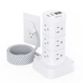 Power Strips with Surge Protection, Flat Plug Power Strip with 12 Outlets 4 USB Ports, Charging Station Tower 1875W/15A 1080J 6Ft Extension Cord with Multiple Outlets, Office… by Mifaso
