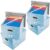 PRANDOM File Organizer Box – Set of 4 Collapsible Decorative Linen Filing Storage Hanging File Folders with Lids Office Cabinet Letter/Legal Size Blue 17.1x14x11.1 inch by PRANDOM