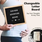 Pregnancy Announcement, Baby Announcement Ideas Set Include Felt Letter Board, Baby Onesie, Booties, Photo Frame, Wooden Sign and Bear Plush, Pregnancy Announcement Photo Props... by TUOWITA