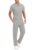 PrinStory Men’s Short Sleeve Outfits Waffle Knit Henley Shirt and Pants Set Casual 2 Pieces Summer Tracksuits with Pockets by PrinStory