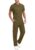 PrinStory Men’s Short Sleeve Outfits Waffle Knit Henley Shirt and Pants Set Casual 2 Pieces Summer Tracksuits with Pockets by PrinStory