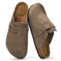 Project Cloud Mens Clogs – Full Grain Genuine Leather Memory Foam Clogs for Men Arch Support Cork Footbed – Non Slip Platform Mules (Brooklyn) by Project Cloud