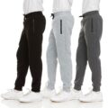PURE CHAMP 3Pk Boys Sweatpants Fleece Athletic Workout Kids Clothes Boys Joggers with Zipper Pocket and Drawstring Size 4-20 by PURE CHAMP