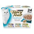 Purina Fancy Feast Grilled Wet Cat Food Seafood Collection in Wet Cat Food Variety Pack – (Pack of 24) 3 oz. Cans by Fancy Feast