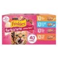 Purina Friskies Gravy Wet Cat Food Variety Pack, Surfin’ and Turfin’ Prime Filets Favorites – (Pack of 40) 5.5 oz. Cans by Friskies
