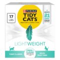 Purina Tidy Cats LightWeight Free and Clean Unscented, Multi-Cat, Clumping, 99.9 Percent Dust Free Cat Litter – 17 lb. Box by Tidy Cats