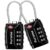 Puroma 2 Pack TSA Approved Luggage Locks, 4 Digit Combination Travel Locks Resettable Code Lock with Zinc Alloy Body for Suitcase, Toolbox, Backpack, Bag, Gym Locker (Black) by Puroma
