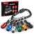Push to Unlock,Katerk 6pcs 1/4 inch Hex Shank Aluminum Alloy Screwdriver Bit Holder Light-Weight Quick-Change Extension Bar Keychain Drill Screw Adapter Portable,Black… by Katerk